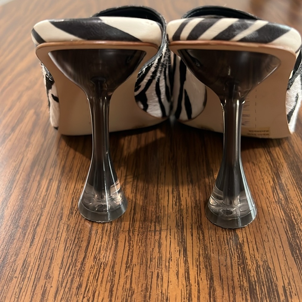 Real died fur (calf) heels size 6. - Picture 2 of 6